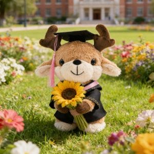 The Perfect Graduation Gift: Custom Graduation Gown Deer Plush
